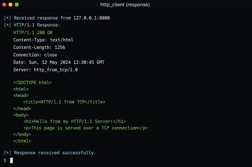 HTTP/1.1 From TCP screenshot